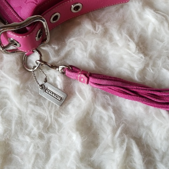 **SOLD**Hot Pink Coach Crossbody - Picture 6 of 8